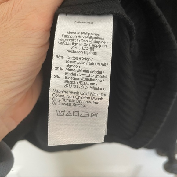 NEW WITH TAGS Madewell Black Off Shoulder Ribbed Long Sleeve Top in Size Medium - Picture 5 of 7